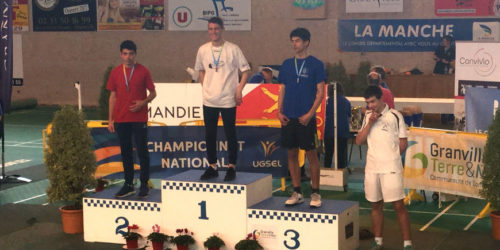 Podium d'Alexandre au national de Badminton